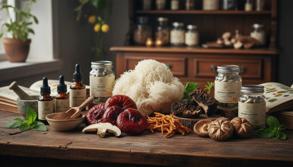 Медицински гъби - Reishi, Lion's Mane, Cordyceps, Chaga и Shiitake